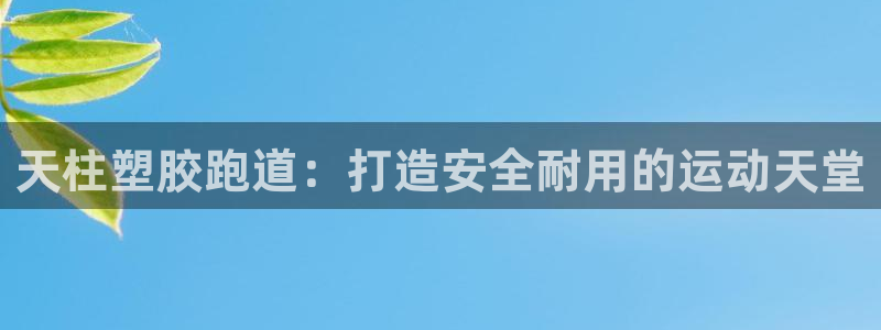 尊龙凯时ag旗舰厅试玩：天柱塑胶跑道：打造安全耐用的