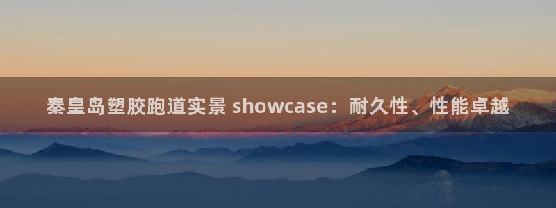 凯时平台官网RA来就送38：秦皇岛塑胶跑道实景 showcase：耐久性、性能卓越